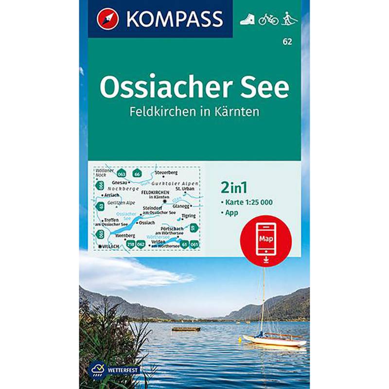 Kompass Verlag WK 62 Ossiacher See - Feldkirchen/Kärnten von Kompass Verlag