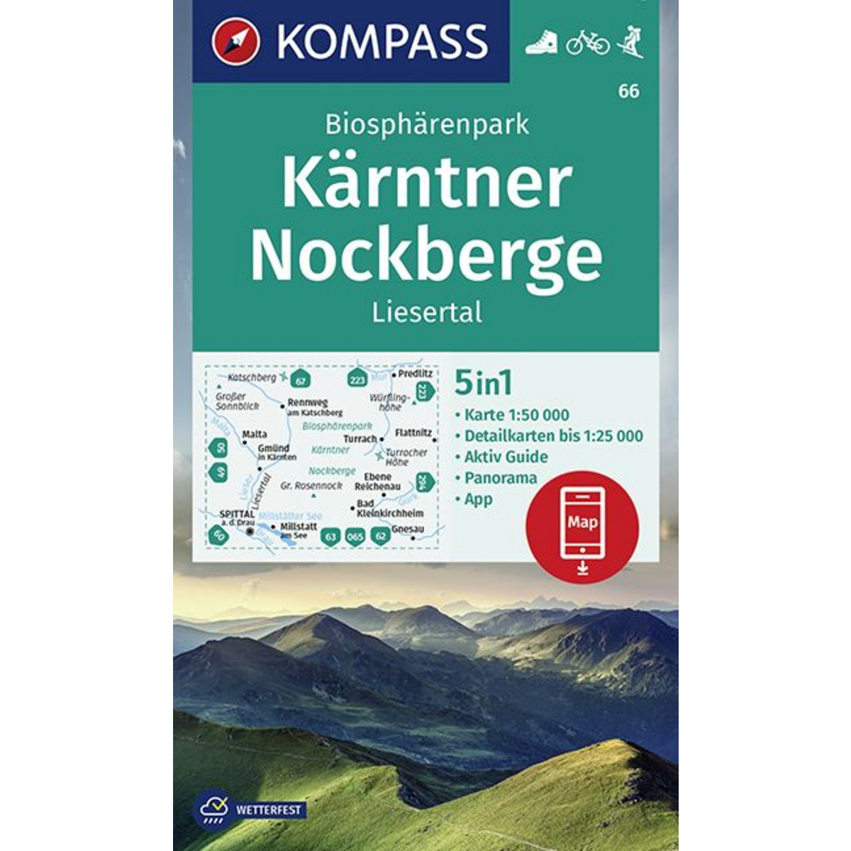 Kompass Verlag WK 66 Kärntner Nockberge von Kompass Verlag