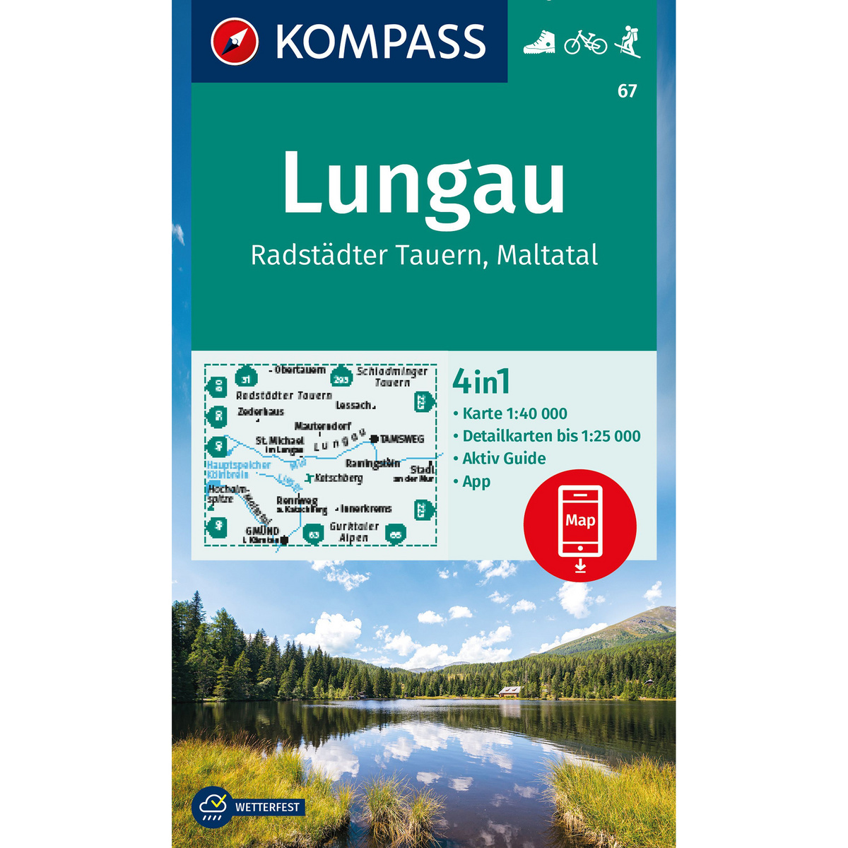 Kompass Verlag WK 67 Lungau, Radstädter Tauern von Kompass Verlag