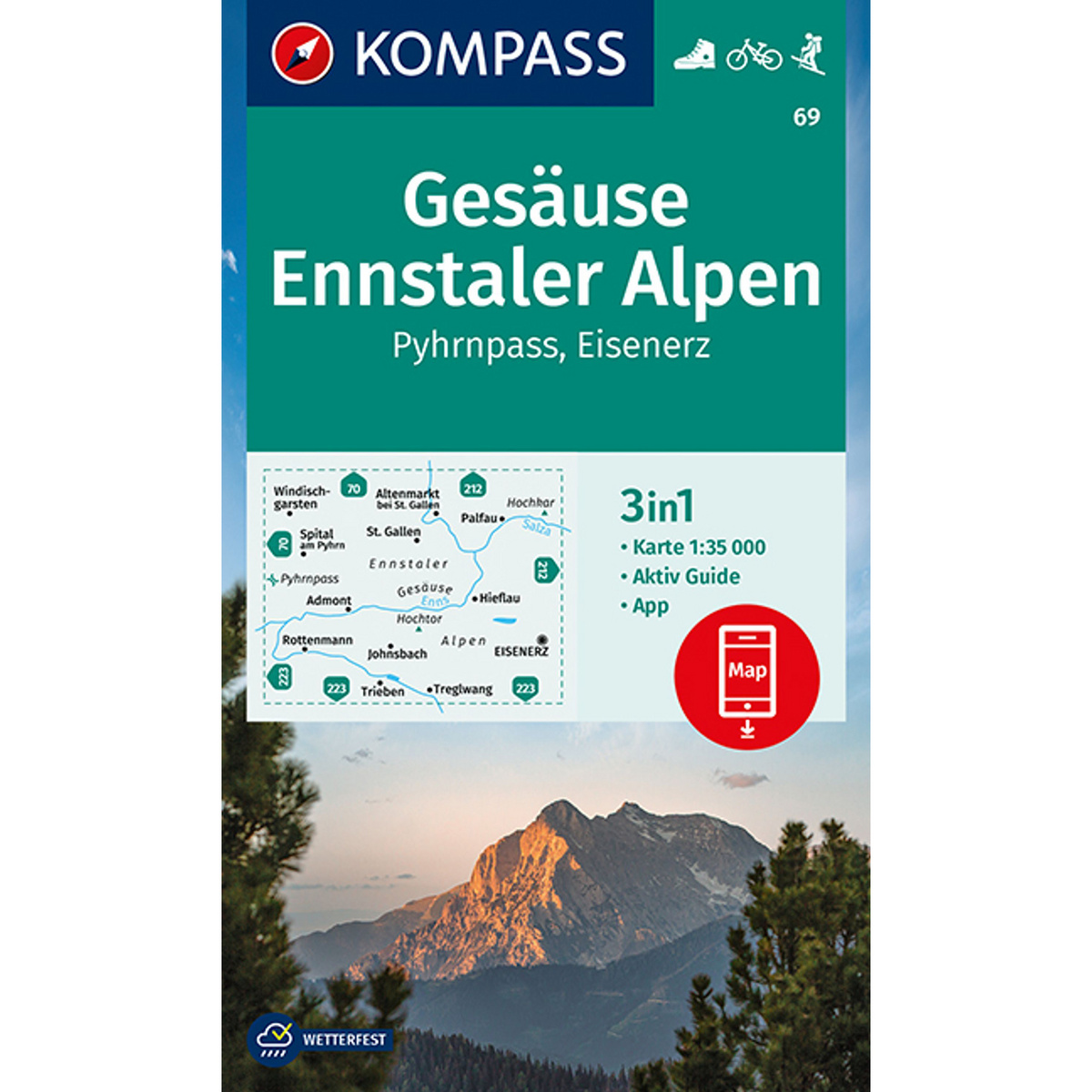 Kompass Verlag WK 69 Gesäuse-Ennstaler Alpen von Kompass Verlag