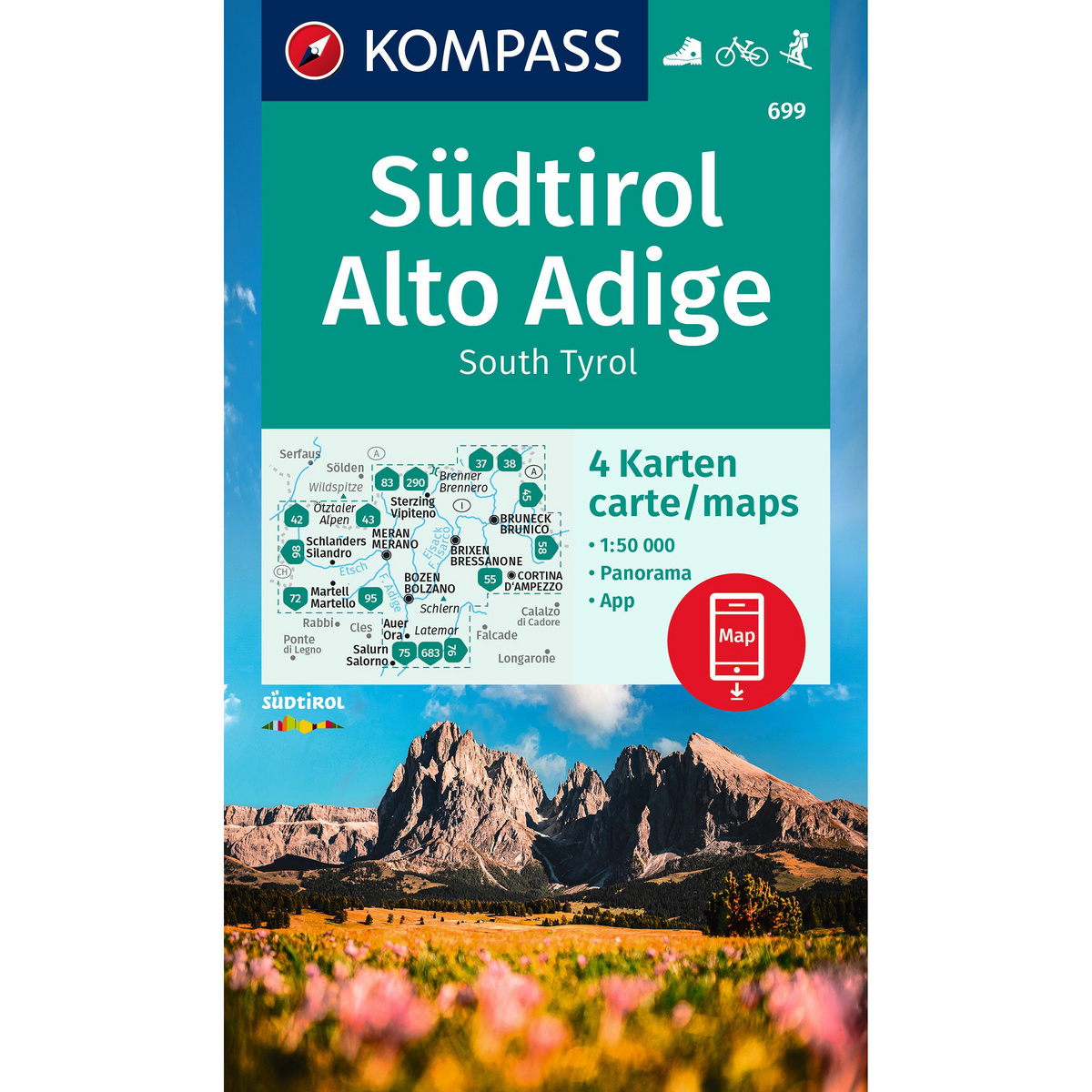 Kompass Verlag WK 699 Südtirol Alto Adige Karten-Set von Kompass Verlag