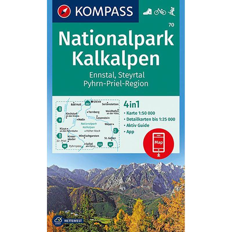 Kompass Verlag WK 70 Nationalpark Kalkalpen von Kompass Verlag