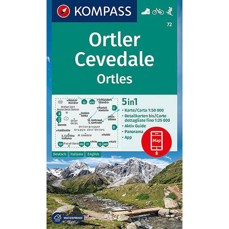 Kompass Verlag WK 72 Ortler / Ortles / Cevedale von Kompass Verlag