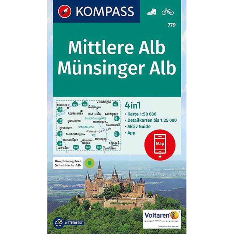 Kompass Verlag WK 779 Mittlere Alb / Münsinger Alb von Kompass Verlag