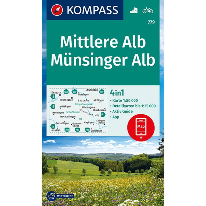 Kompass Verlag WK 779 Mittlere Alb von Kompass Verlag