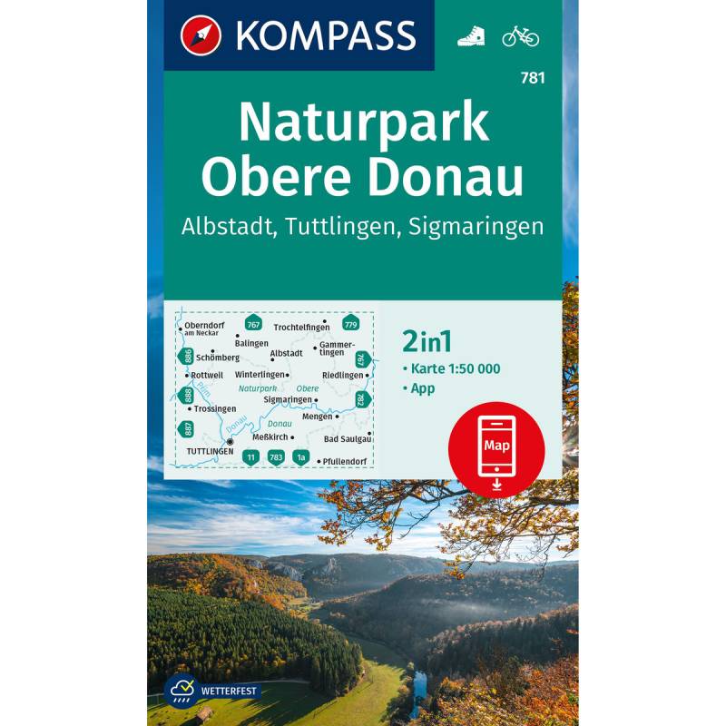 Kompass Verlag WK 781 Naturpark Obere Donau von Kompass Verlag