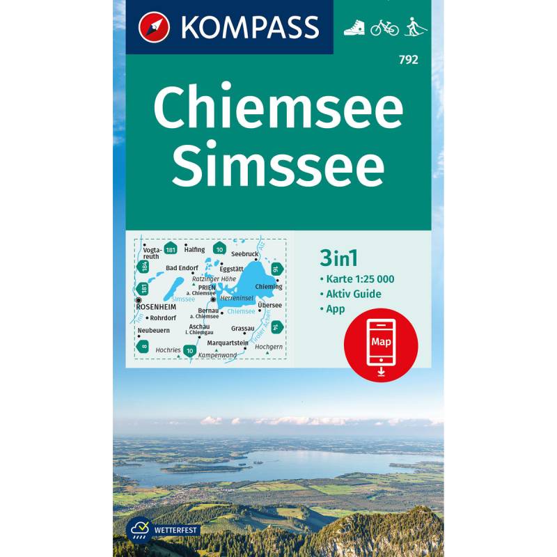 Kompass Verlag WK 792 Chiemsee - Simssee von Kompass Verlag