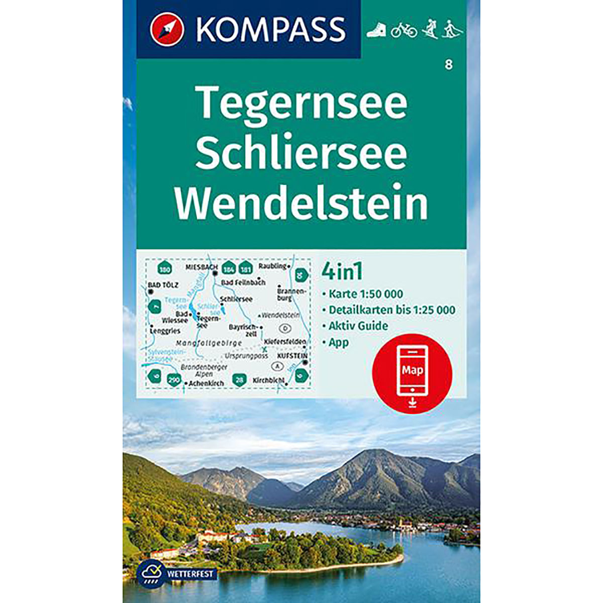 Kompass Verlag WK 8 Tegernsee-Schliersee-Wendelstein von Kompass Verlag