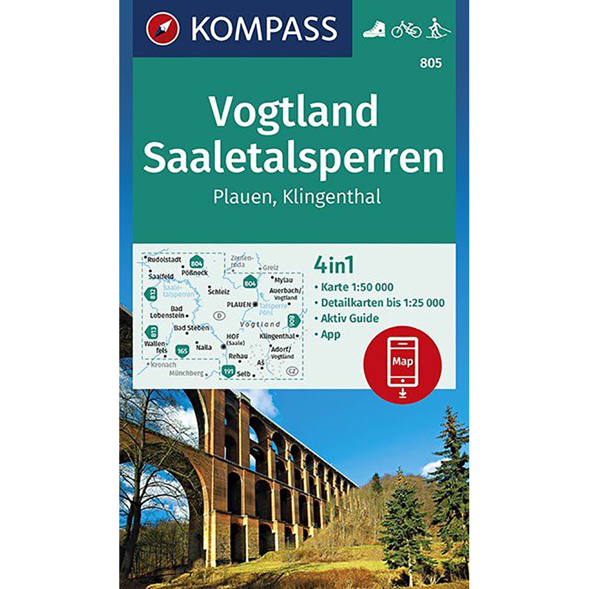 Kompass Verlag WK 805 Vogtland - Saaletalsperren von Kompass Verlag