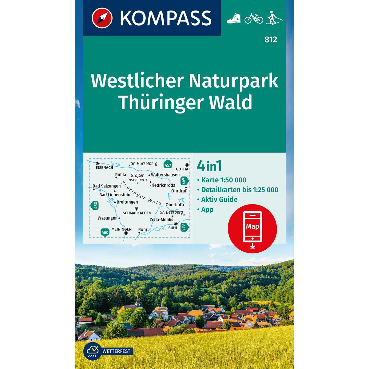 Kompass Verlag WK 812 Westlicher Naturpark Thüringer Wald von Kompass Verlag