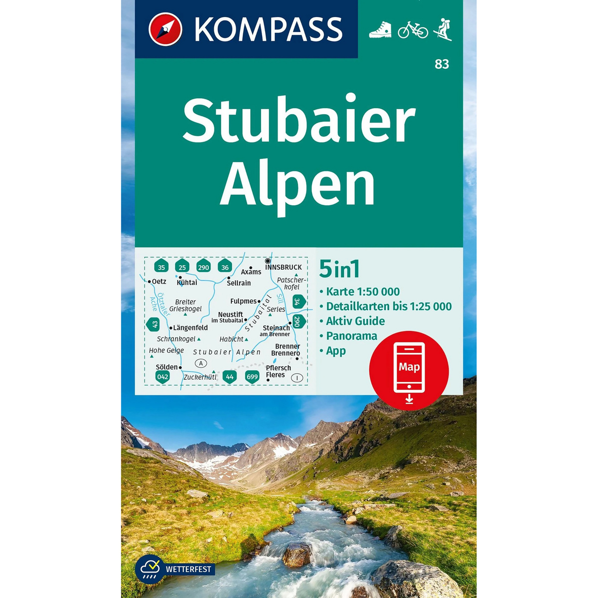 Kompass Verlag WK 83 Stubaier Alpen von Kompass Verlag