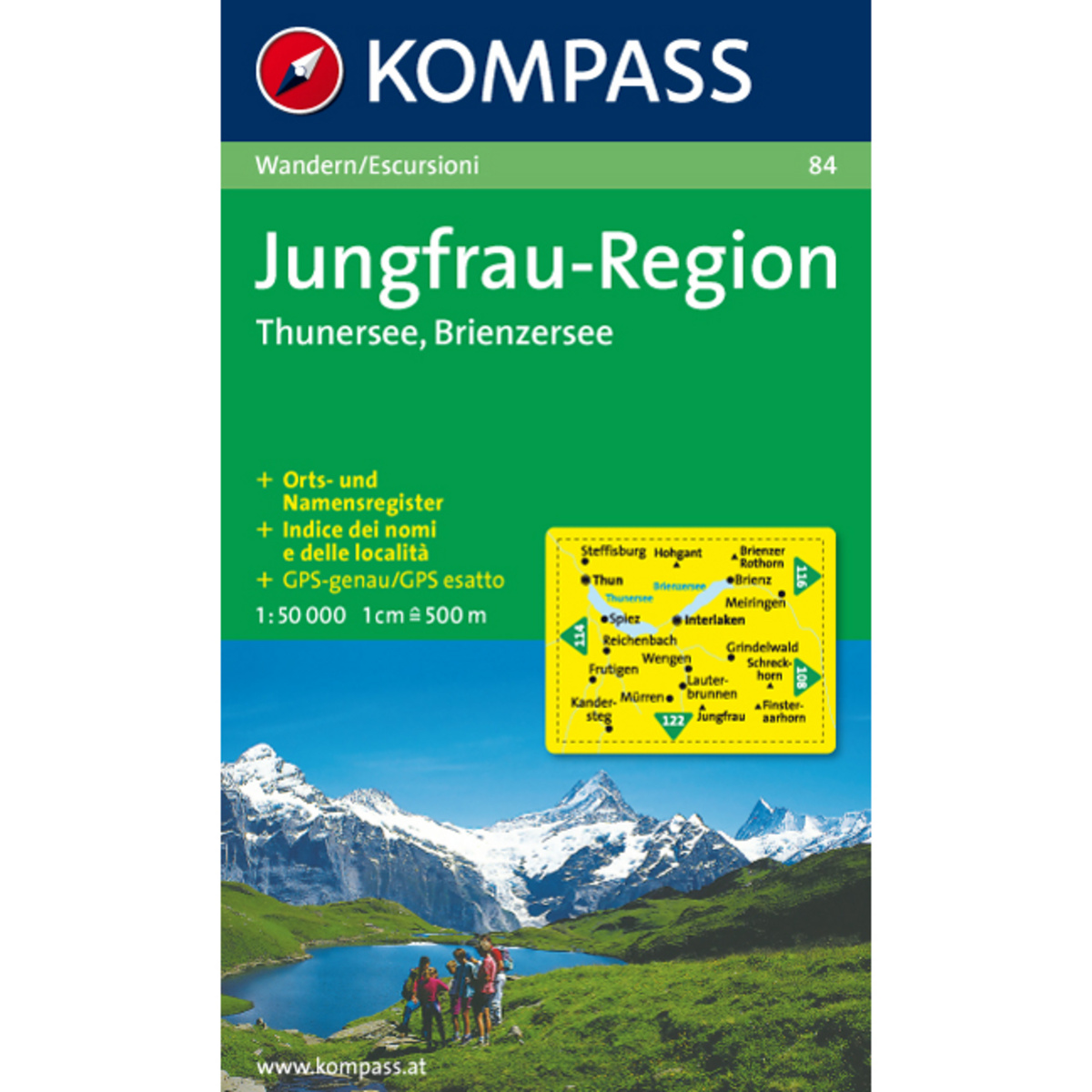 Kompass Verlag WK 84 Jungfrau Region - Thuner-, Brienzersee von Kompass Verlag