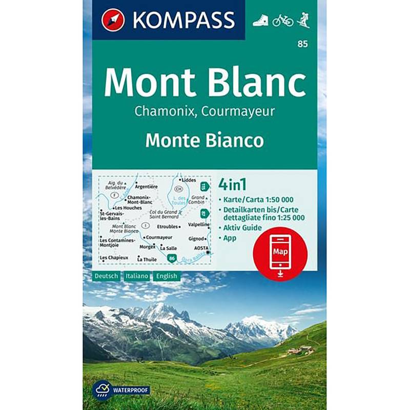 Kompass Verlag WK 85 Mont Blanc von Kompass Verlag