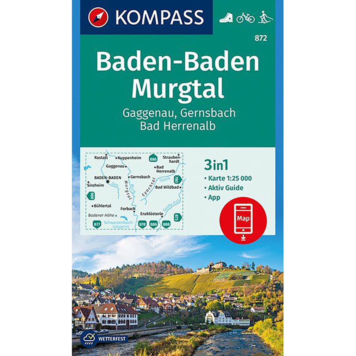 Kompass Verlag WK 872 Baden-Baden - Murgtal von Kompass Verlag