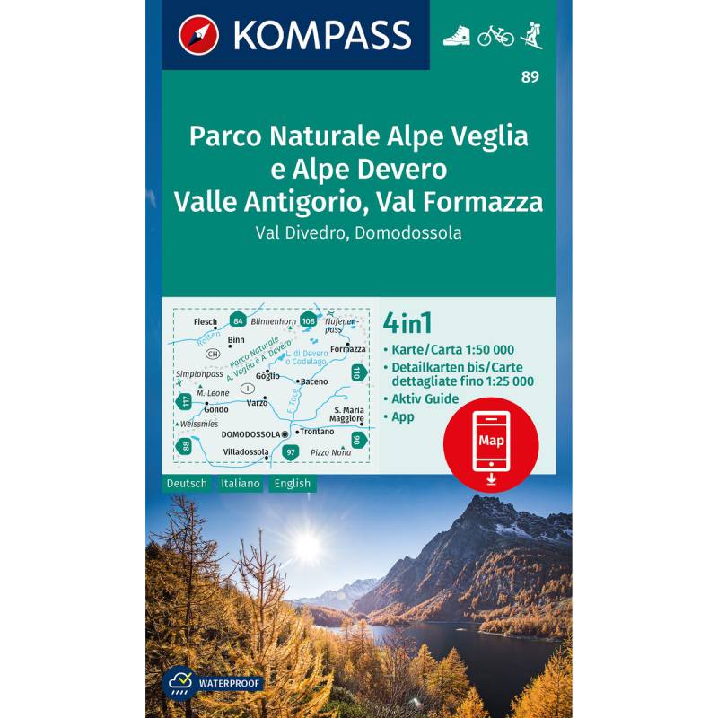 Kompass Verlag WK 89 Parco Naturale Alpe Veglia e Alpe von Kompass Verlag