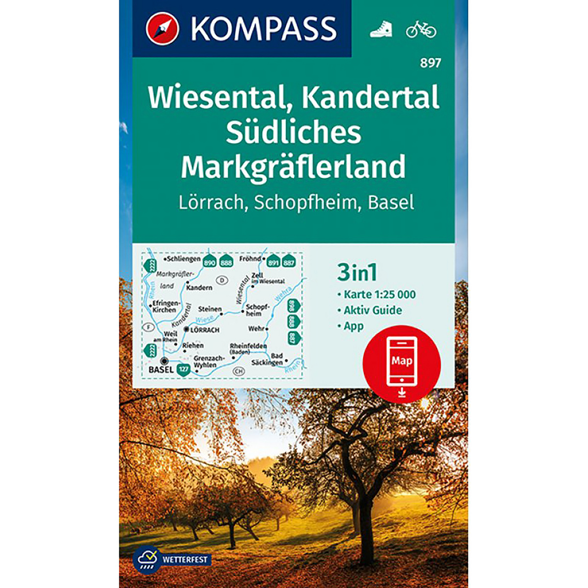 Kompass Verlag WK 897 Wiesental-Kandertal von Kompass Verlag