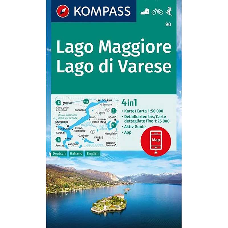 Kompass Verlag WK 90 Lago Maggiore, Lago die Vare von Kompass Verlag