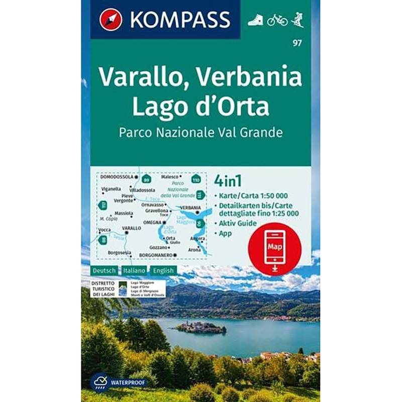 Kompass Verlag WK 97 Varallo, Verbania, Lago d'Orta von Kompass Verlag