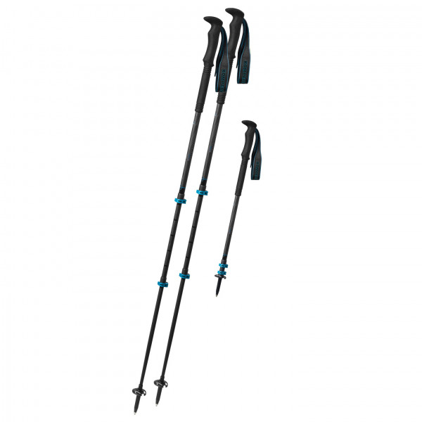 Komperdell - Carbon C3 Pro Compact - Trekkingstöcke Gr 90-120 cm schwarz/grün von Komperdell