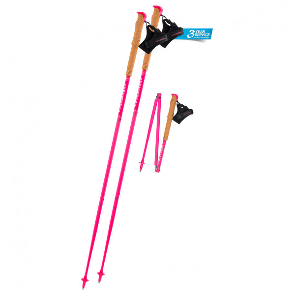 Komperdell - Carbon FXP Team Pink Foldable - Trailrunning Stöcke Gr 125 cm;135 cm rosa von Komperdell