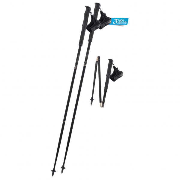 Komperdell - Carbon FXP Trail Foldable - Trailrunning Stöcke Gr 105 cm;115 cm;125 cm schwarz/ highlight von Komperdell