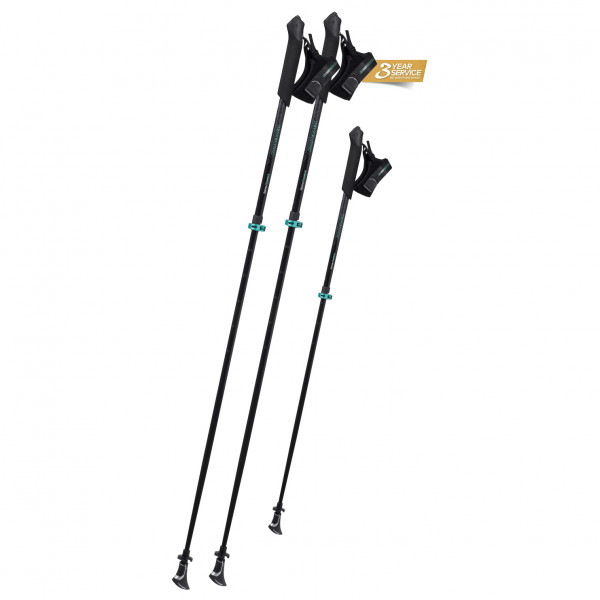 Komperdell - Sarma Powerlock - Nordic Walking Stöcke Gr 105-125 cm schwarz/ highlight von Komperdell