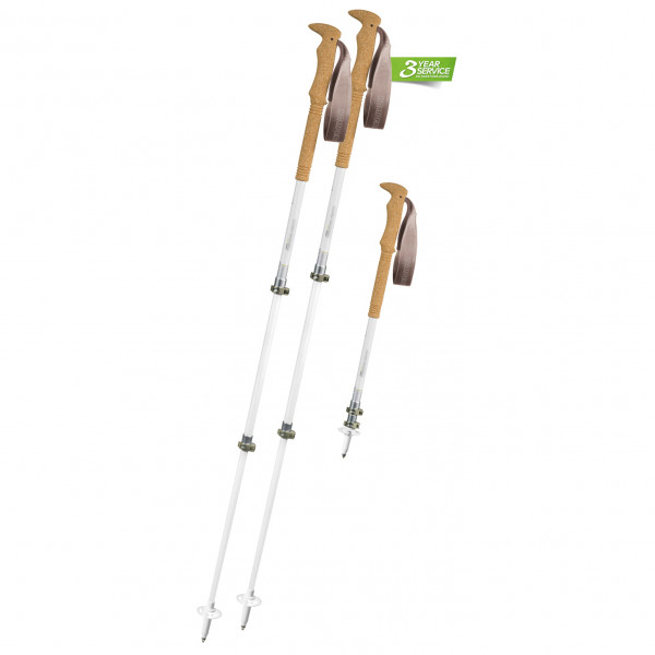 Komperdell - Women's Borea Carbon Pro - Trekkingstöcke Gr 90-120 cm weiß/ titan von Komperdell