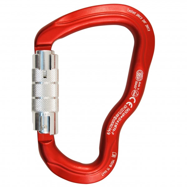 Kong - Alukarabiner Ferrata Twist Lock - Klettersteig-Karabiner schwarz/grau von Kong