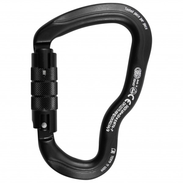 Kong - Alukarabiner Ferrata Twist Lock - Klettersteig-Karabiner schwarz/grau von Kong