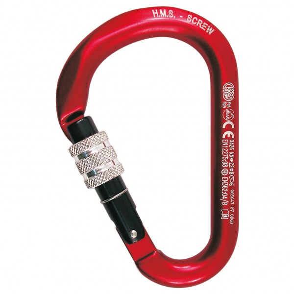 Kong - HMS Classic Screw Sleeve - HMS-Karabiner rot von Kong