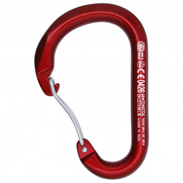 Kong - Paddle Wire Bent Gate - Schnappkarabiner rot von Kong