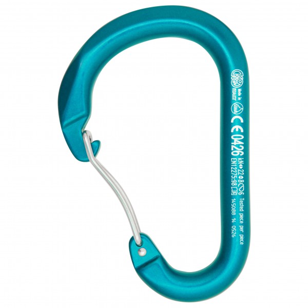 Kong - Paddle Wire Bent Gate - Schnappkarabiner türkis von Kong