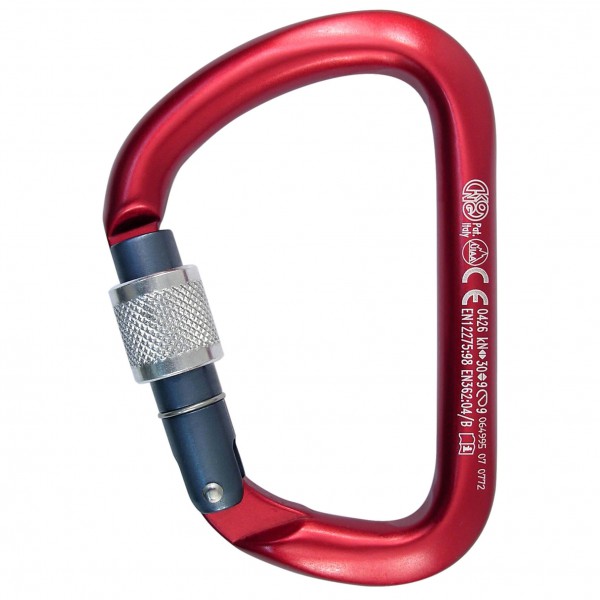 Kong - X-Large Alu Screw - Schraubkarabiner rot von Kong