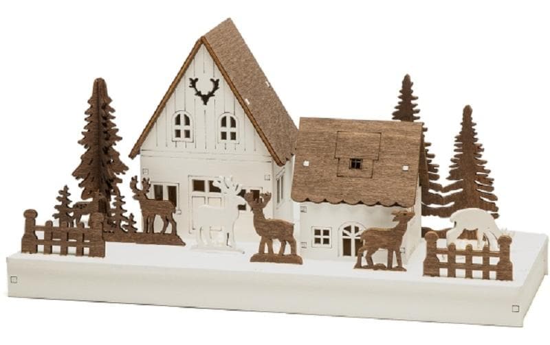 KONSTSMIDE Dekofigur »Waldhäuser mit Rentieren 28 x 14 cm« KONSTSMIDE Dekofigur »Waldhäuser mit Rentieren 28 x 14 cm« von Konstsmide