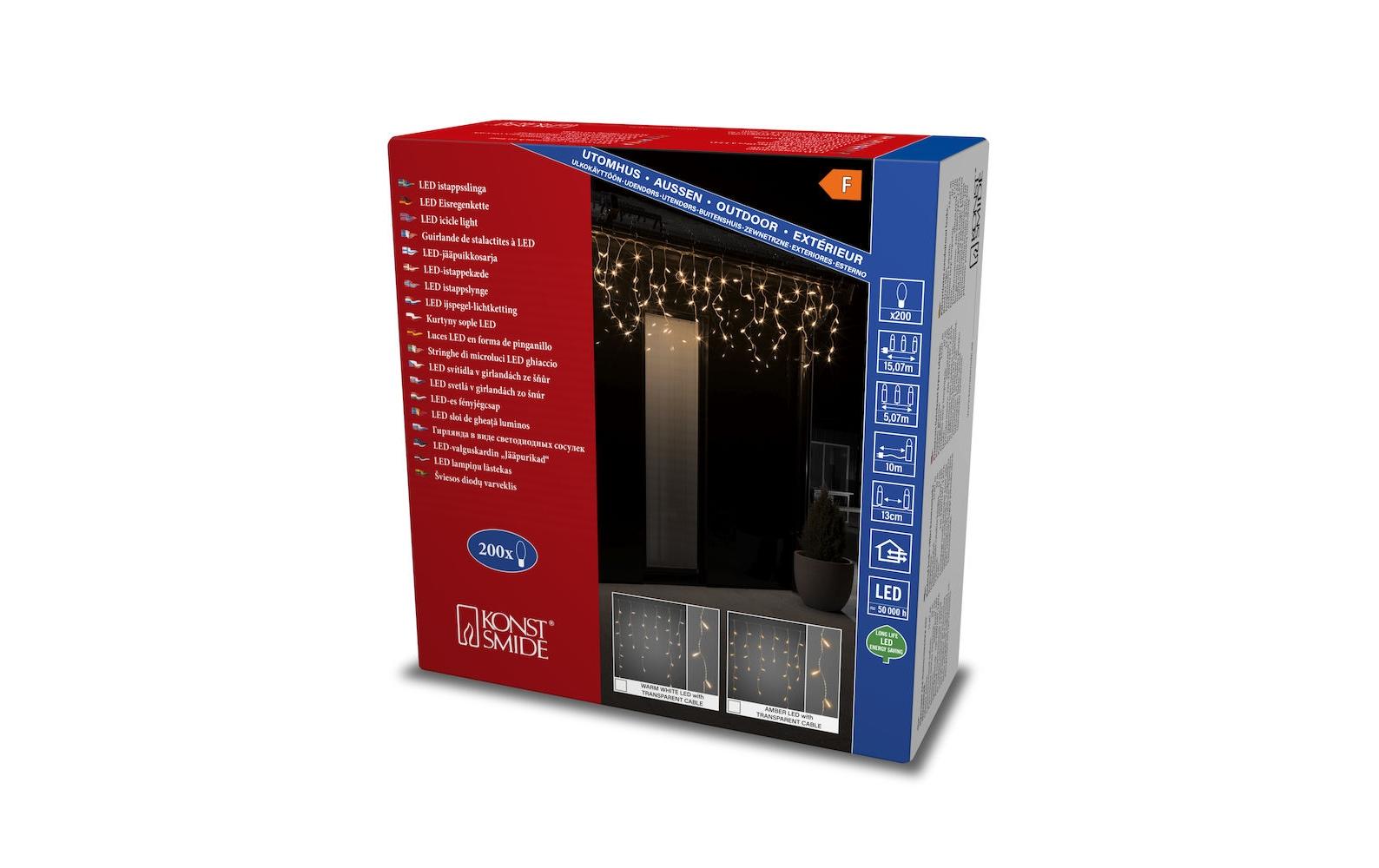 KONSTSMIDE LED-Lichtervorhang »Eisregen 200 LED Outdoor«, 200 St.-flammig KONSTSMIDE LED-Lichtervorhang »Eisregen 200 LED Outdoor«, 200 St.-flammig von Konstsmide