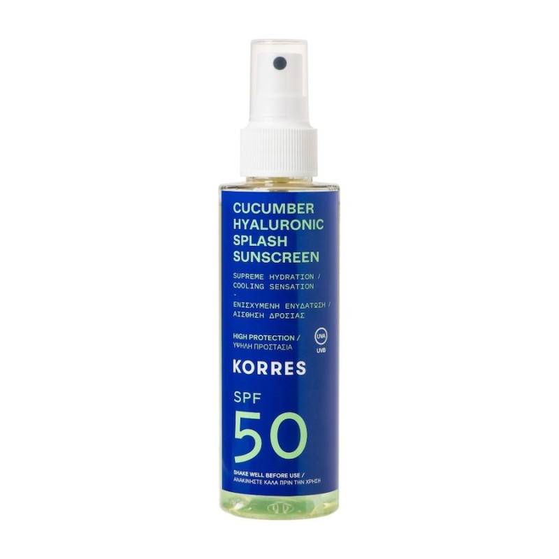 Korres natural products  Korres natural products Cucumber Hyaluronic Splash Sonnenschutzspray für Gesicht+Körper SPF50 sonnencreme 150.0 ml von Korres natural products