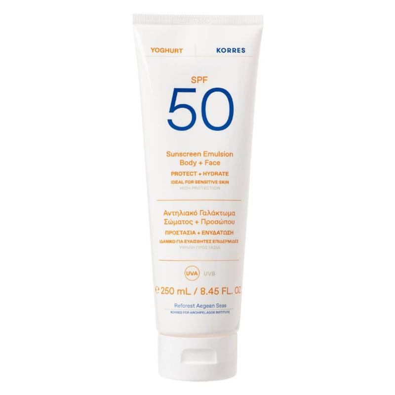 Korres Care - Yoghurt Sunscreen Emulsion Body + Face SPF50 von Korres