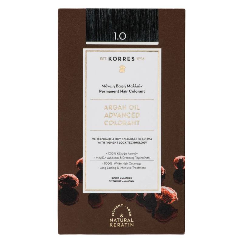 Korres Color - Argan Oil Advanced Hair Colorant Black 1.0 von Korres