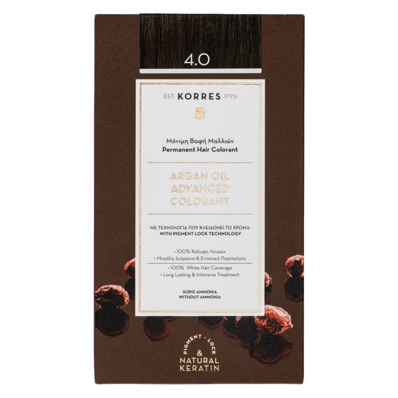 Korres Color - Argan Oil Advanced Hair Colorant Brown 4.0 von Korres