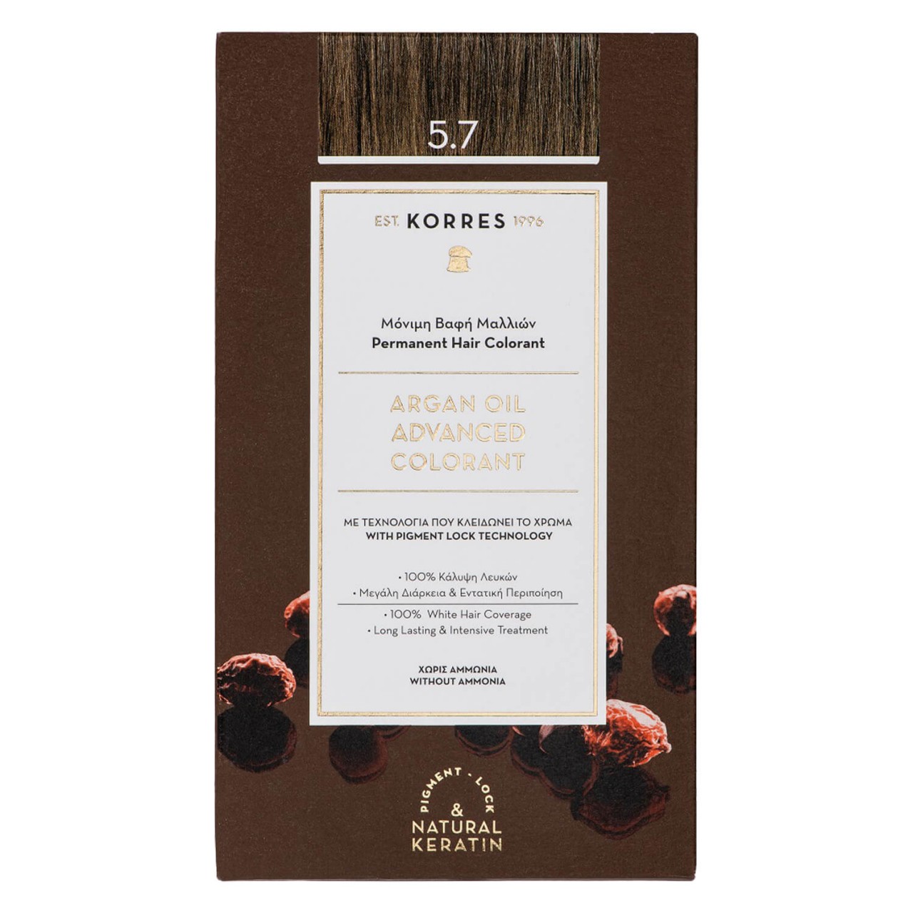 Korres Color - Argan Oil Advanced Hair Colorant Chocolate 5.7 von Korres