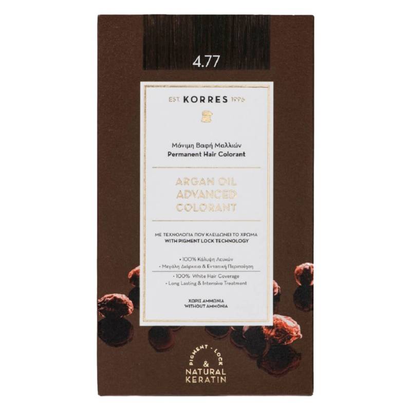 Korres Color - Argan Oil Advanced Hair Colorant Dark Chocolate 4.77 von Korres