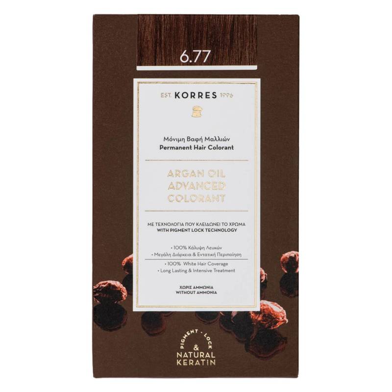 Korres Color - Argan Oil Advanced Hair Colorant Gianduja 6.77 von Korres