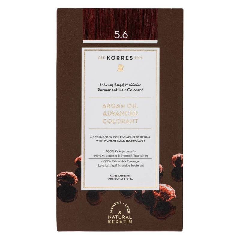 Korres Color - Argan Oil Advanced Hair Colorant Red Light Brown 5.6 von Korres