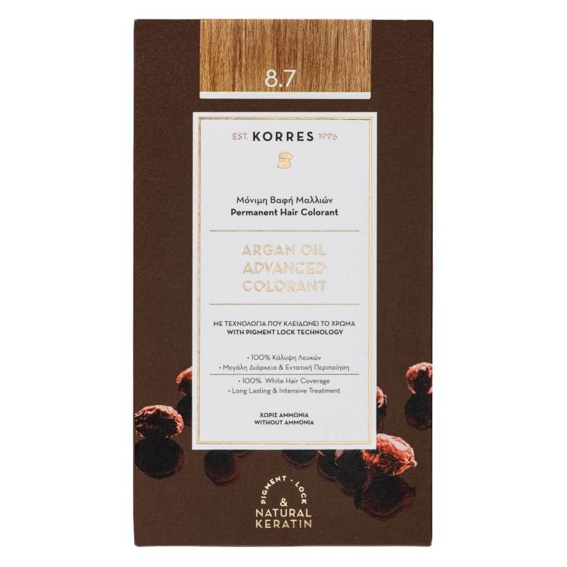 Korres Color - Argan Oil Advanced Hair Colorant Toffee 8.7 von Korres