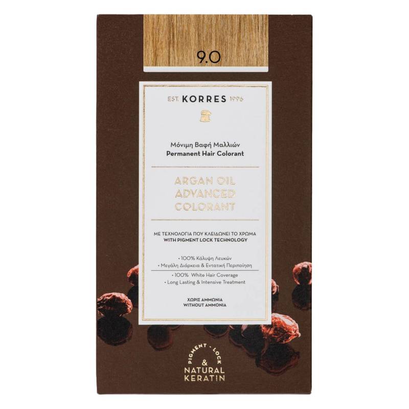 Korres Color - Argan Oil Advanced Hair Colorant Very Light Blonde 9.0 von Korres