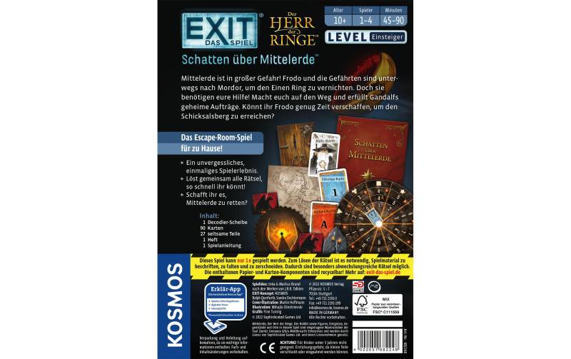 Kosmos Spiel »EXIT: Schatten« von Kosmos