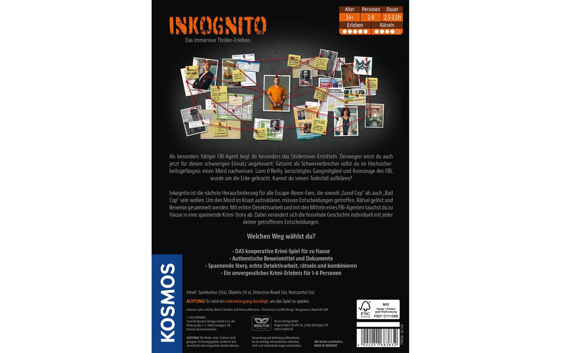 Kosmos Spiel »Masters of crime Inkognito« von Kosmos