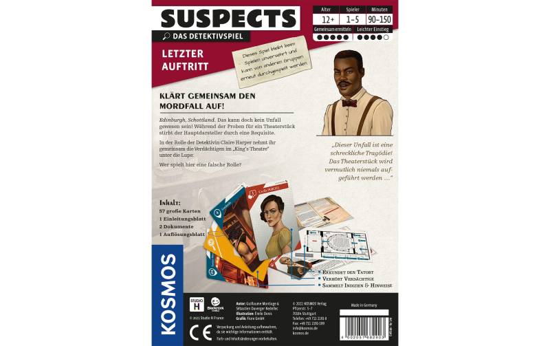 Kosmos Spiel »Suspects: Letzte« von Kosmos