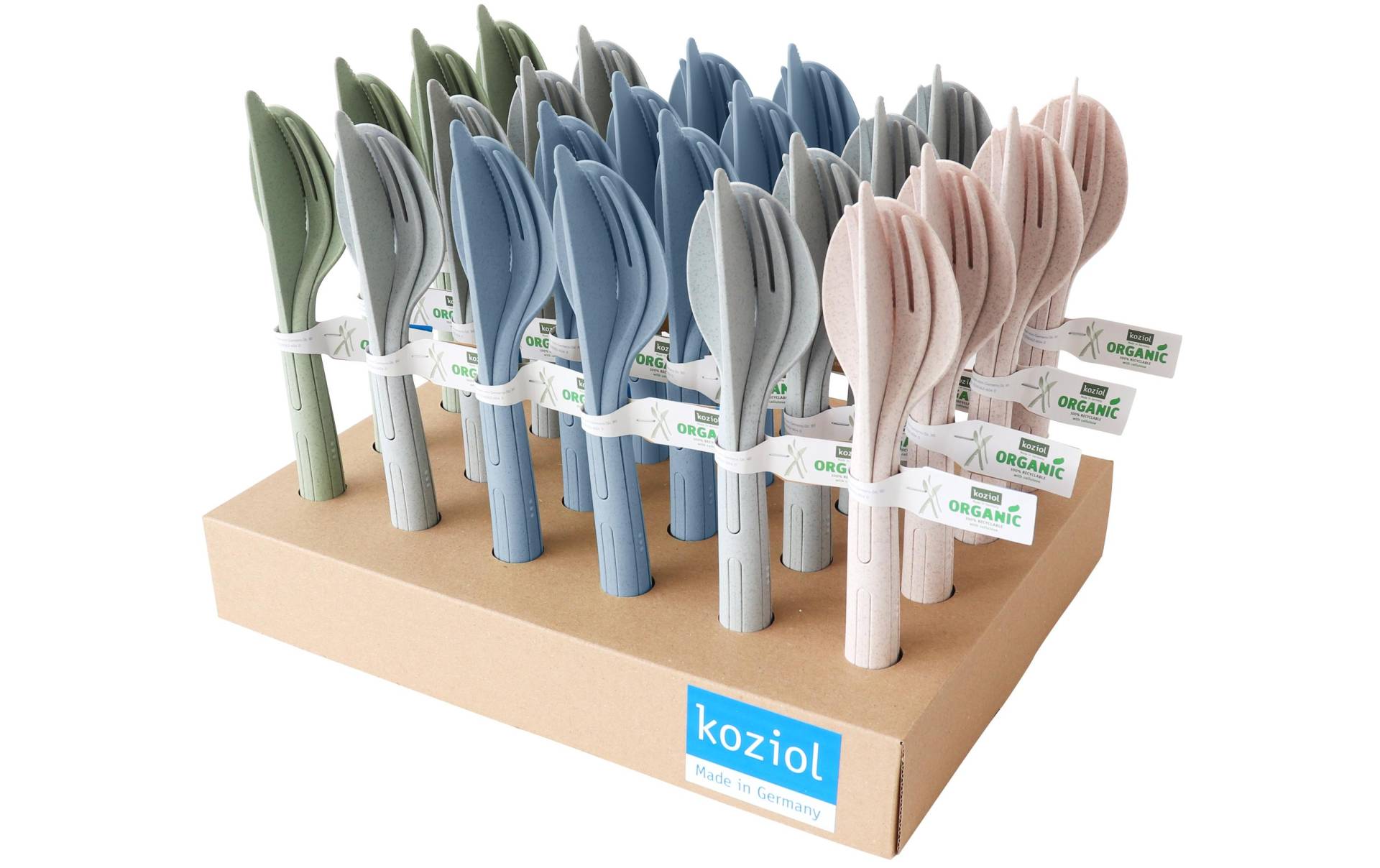 KOZIOL Besteck-Set »KLIKK Organic«, (Set, 72 tlg.) von Koziol