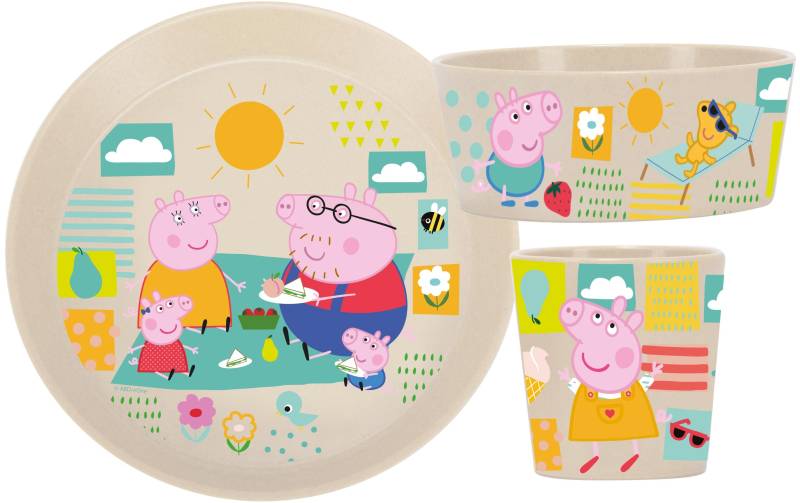 KOZIOL Kindergeschirr-Set »Connect Peppa Pig, 3-teilig,« von Koziol